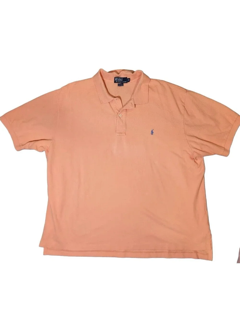 Polo Ralph Lauren Peach Polo Shirt XXL Classic Fit Short Sleeve Pony Logo